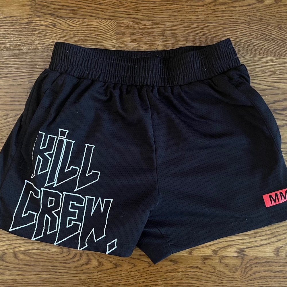 Black and Red Kill Crew Shorts